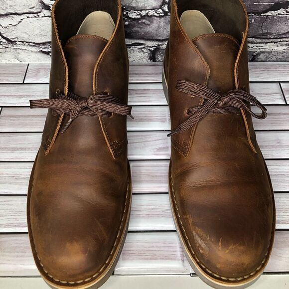 Clarks Bushacre 2 Brown Leather Lace Up Desert Ankle Chukka Boots Men Sz 13M US - Picture 5 of 15